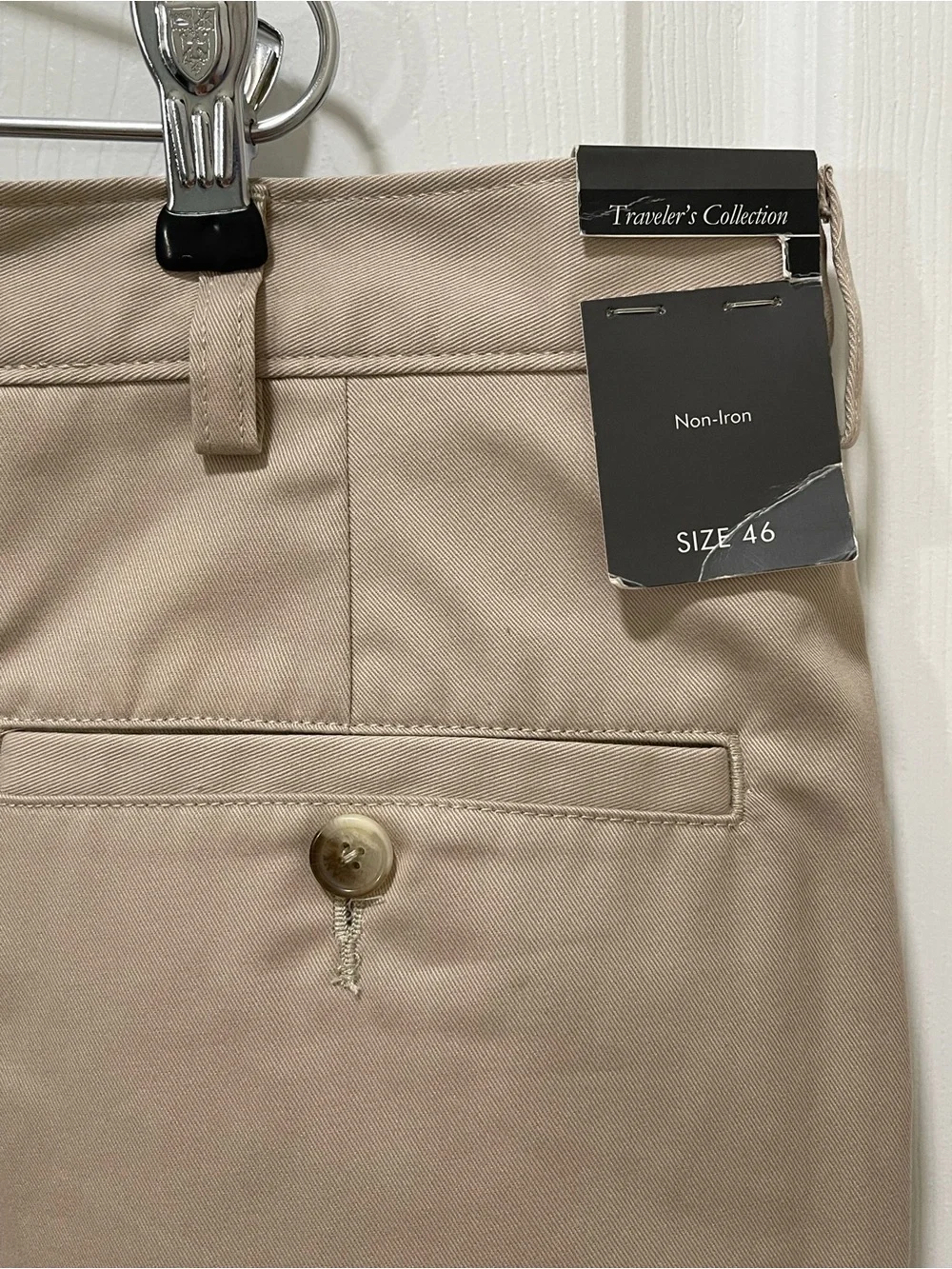 Travelers Collection Non-Iron Tan Shorts 100% Cotton Summer Preppy Vacay Men